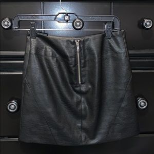 H&M Black Leather Skirt